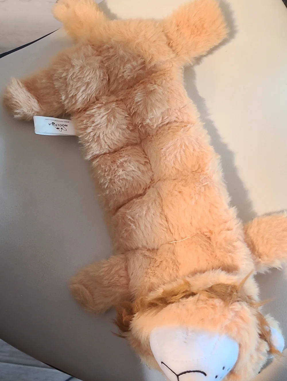 Plush Lion Dog Toy - Soft Tan Chew Plush for Pets